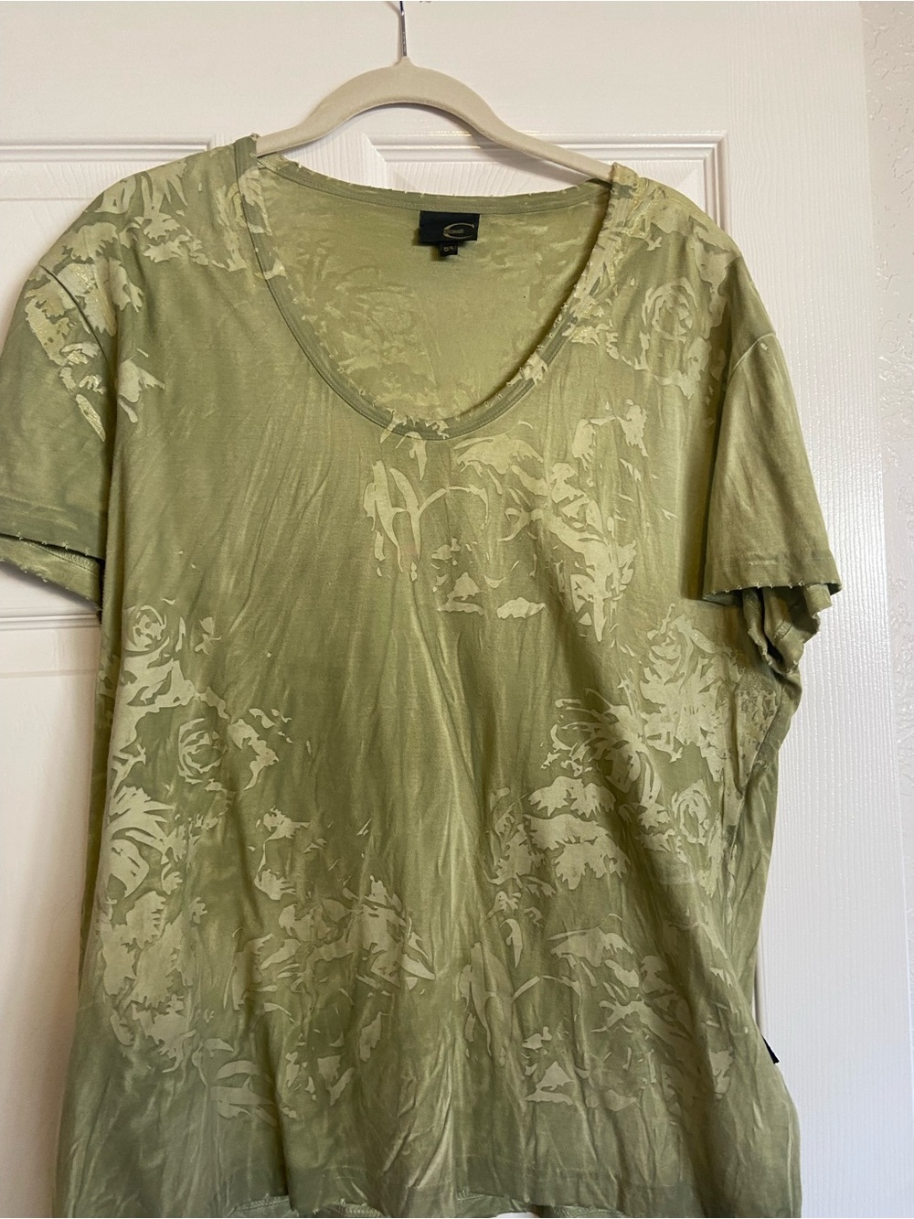 Just Cavalli Y2K grunge collection Floral V-Neck Top